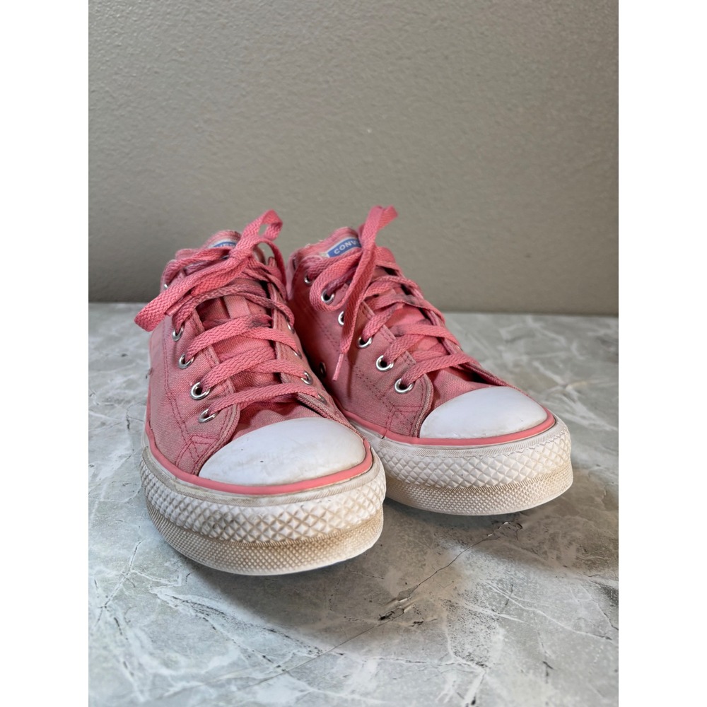 Converse All Star Junior Pink Platform Low Top Sneakers 670735F Size 4.5Y